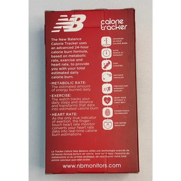 NEW BALANCE Model# 52531NB Steps Distance Heart Rate & Calorie Sports Monitor - Picture 2 of 6